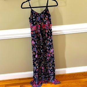 Xhilaration black floral dress size medium